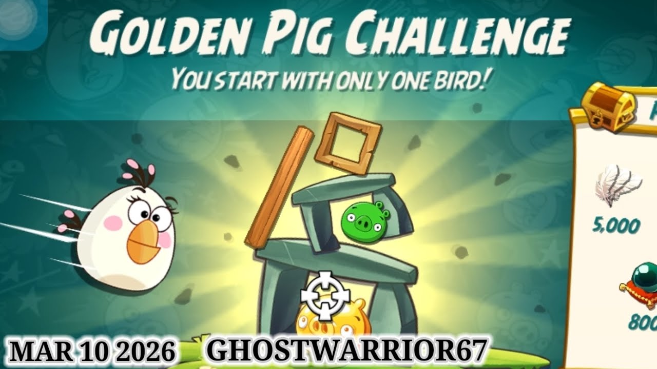 Angry birds 2 The Golden Pig Challenge 2026/03/10 & 2026/03/11 Phew! made it! after Daily Challenge 