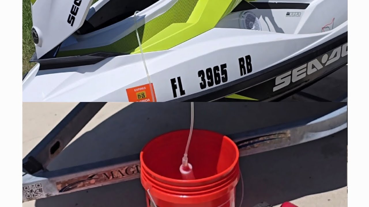How I siphoned gas out of my 2016 Seadoo GTI 130 with a simple siphon pump and a bucket.