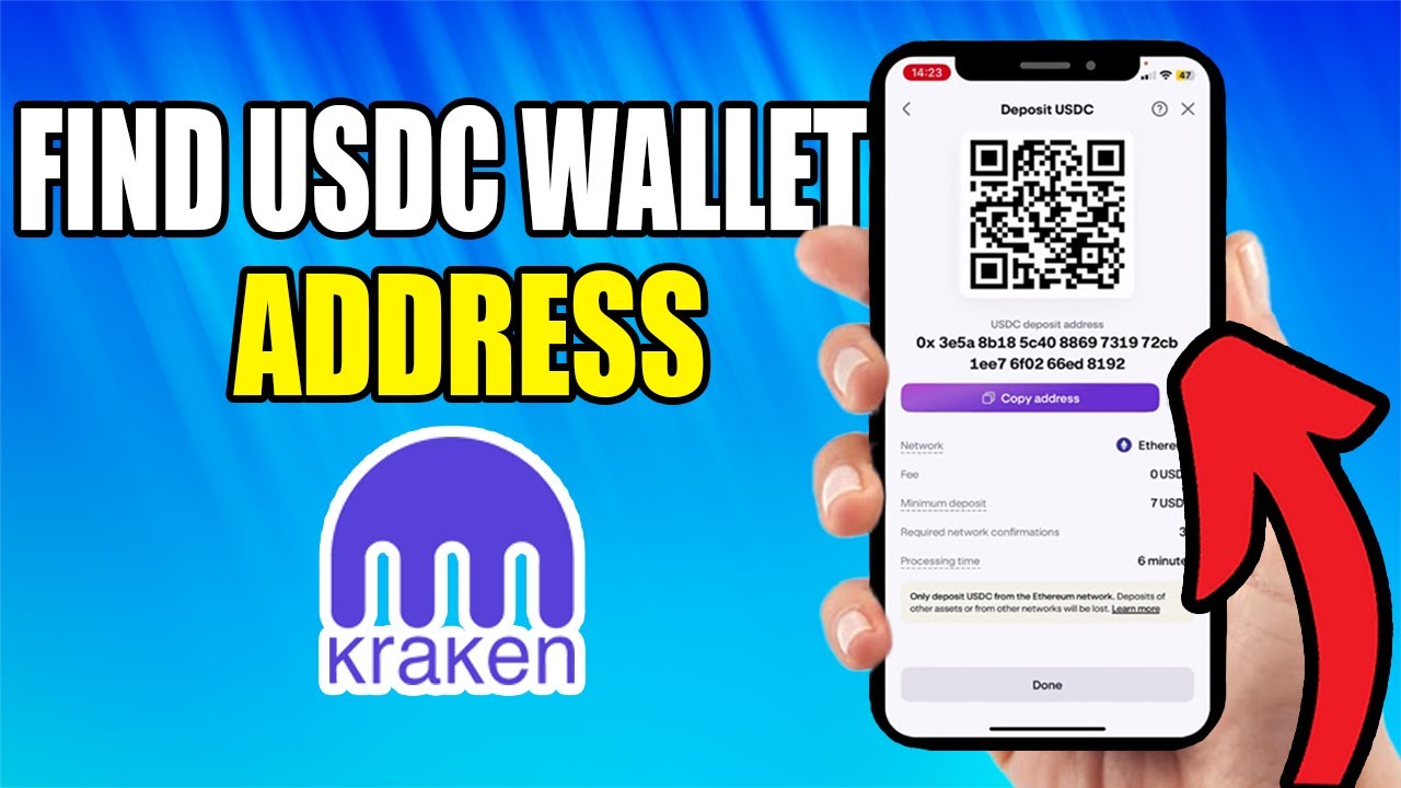 How To Find And Use USDC Wallet Address on Kraken | Any Network