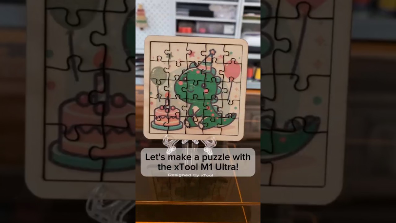 xTool M1 Ultra - Making a colorful wooden jigsaw puzzle with the inkjet head. #lasercutting #xtool