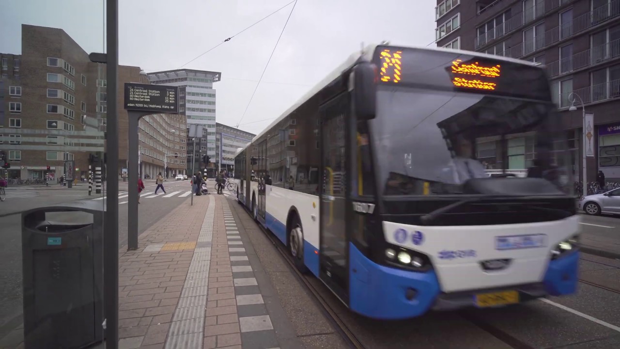 Netherlands, Amsterdam, bus 21 ride from Bos en Lommerplein to Solebaystraat