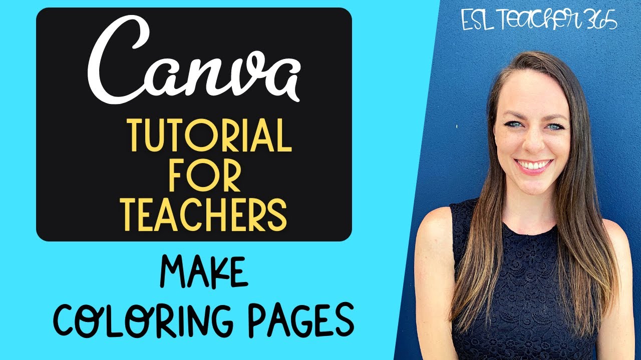 Canva Tutorial for Teachers // How to Create Coloring Sheets with Canva