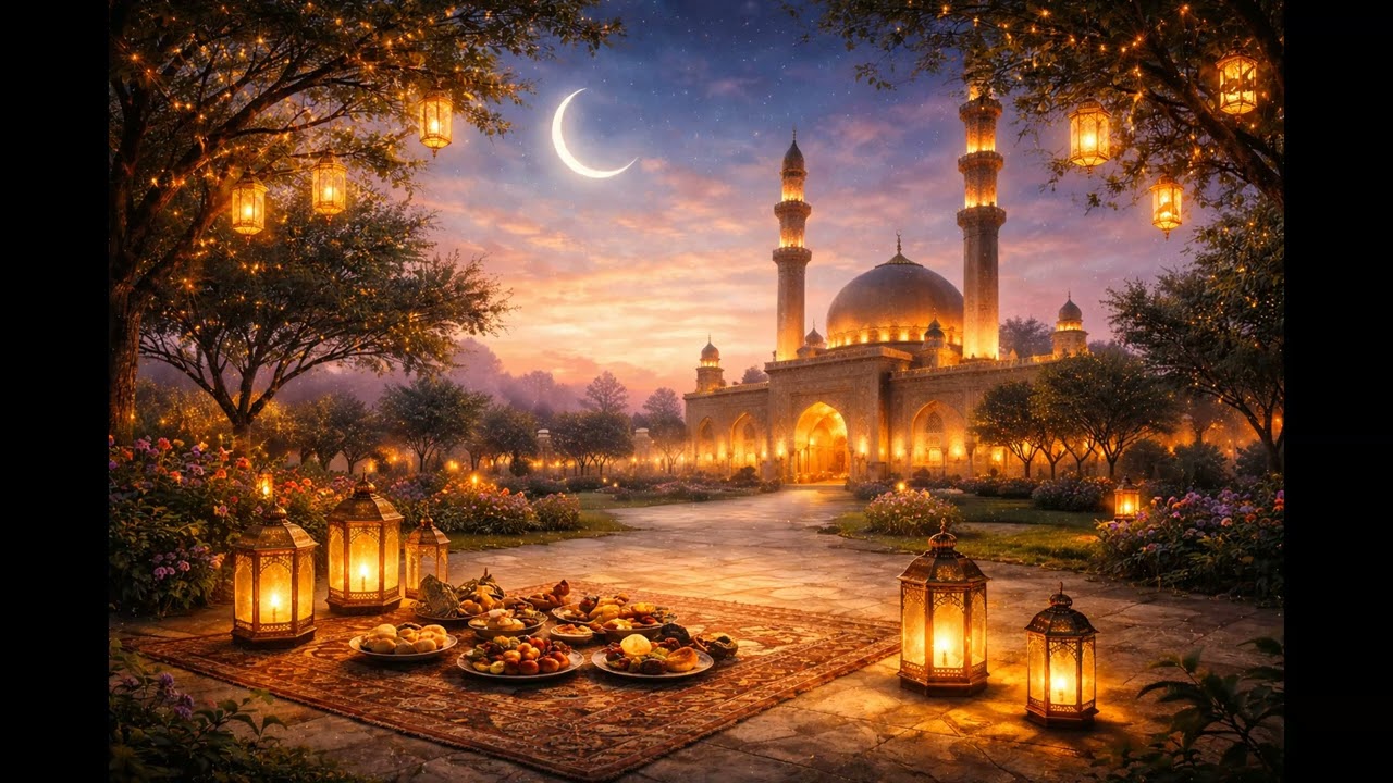 Peaceful Ramadan 2026 | Islamic 4K Art Background Ambience 6 Hours 🌙 Art Corner TV Style