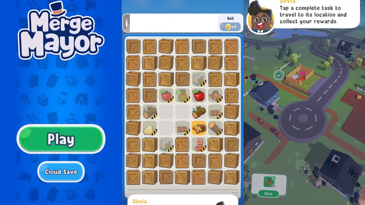 Merge Mayor- Match Puzzle |  Android iOS | Gameplay | Walkthrough