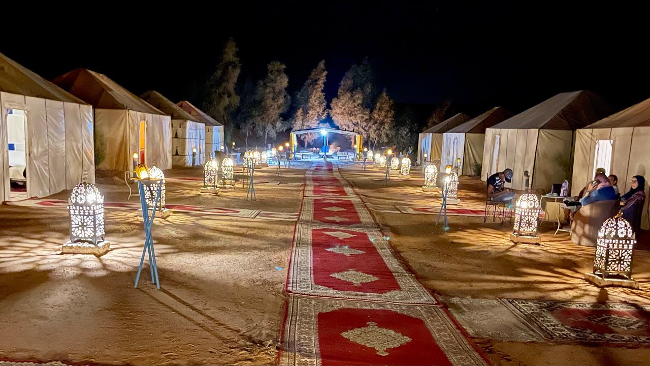 05 - Nuit dans un Bivouac dans les dunes de Merzouga - ليلة في إقامة مؤقتة في كثبان مرزوقة