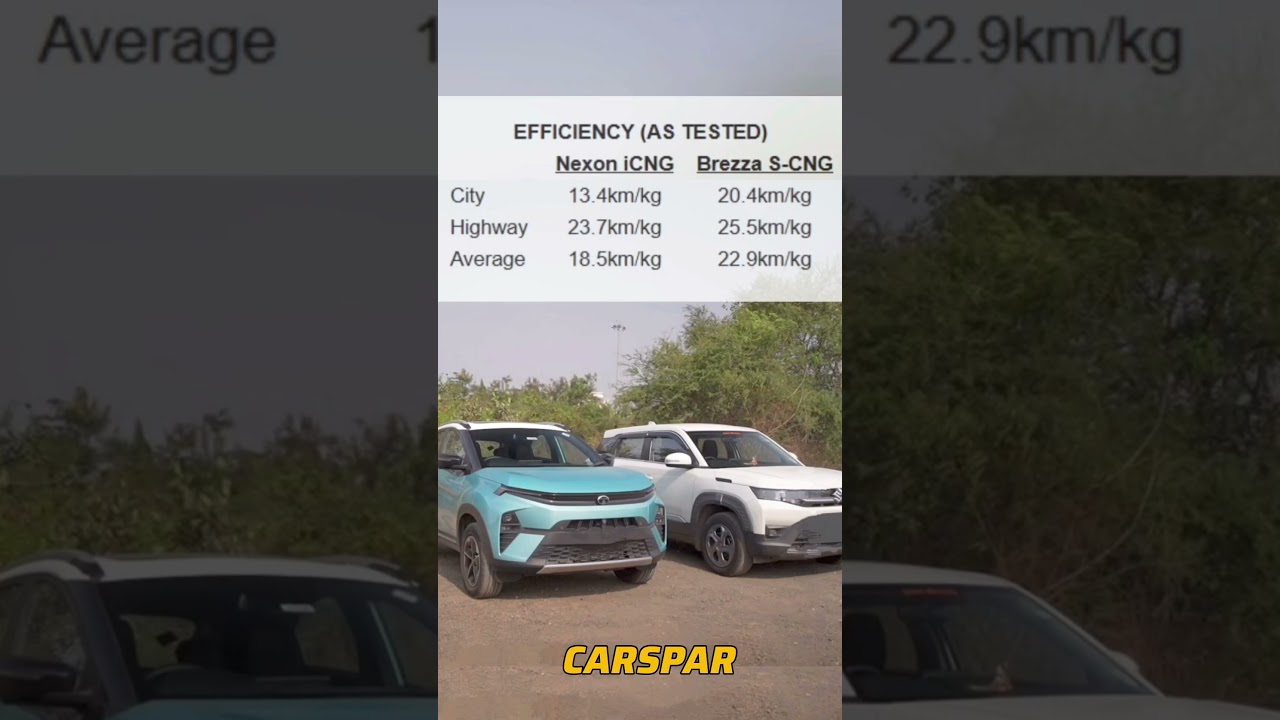 Nexon CNG vs Brezza CNG Mileage ⛽