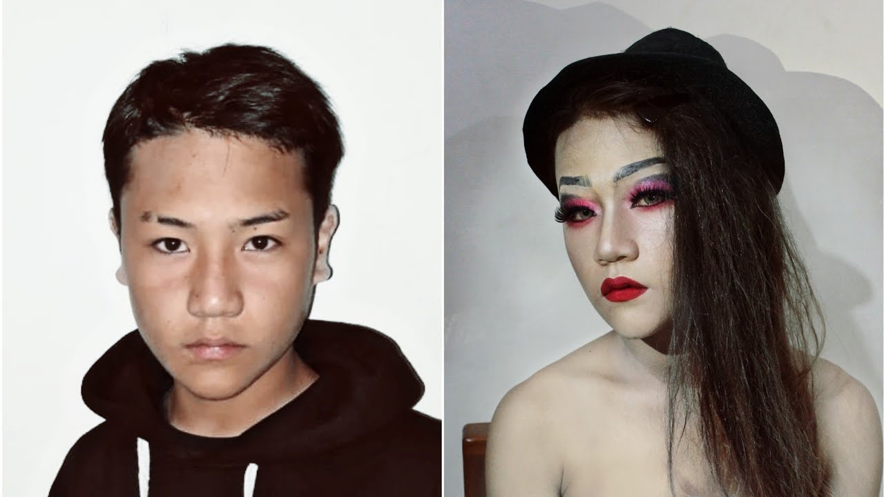 Hmar Drag Transformation Makeup for the first time(with easy guide)