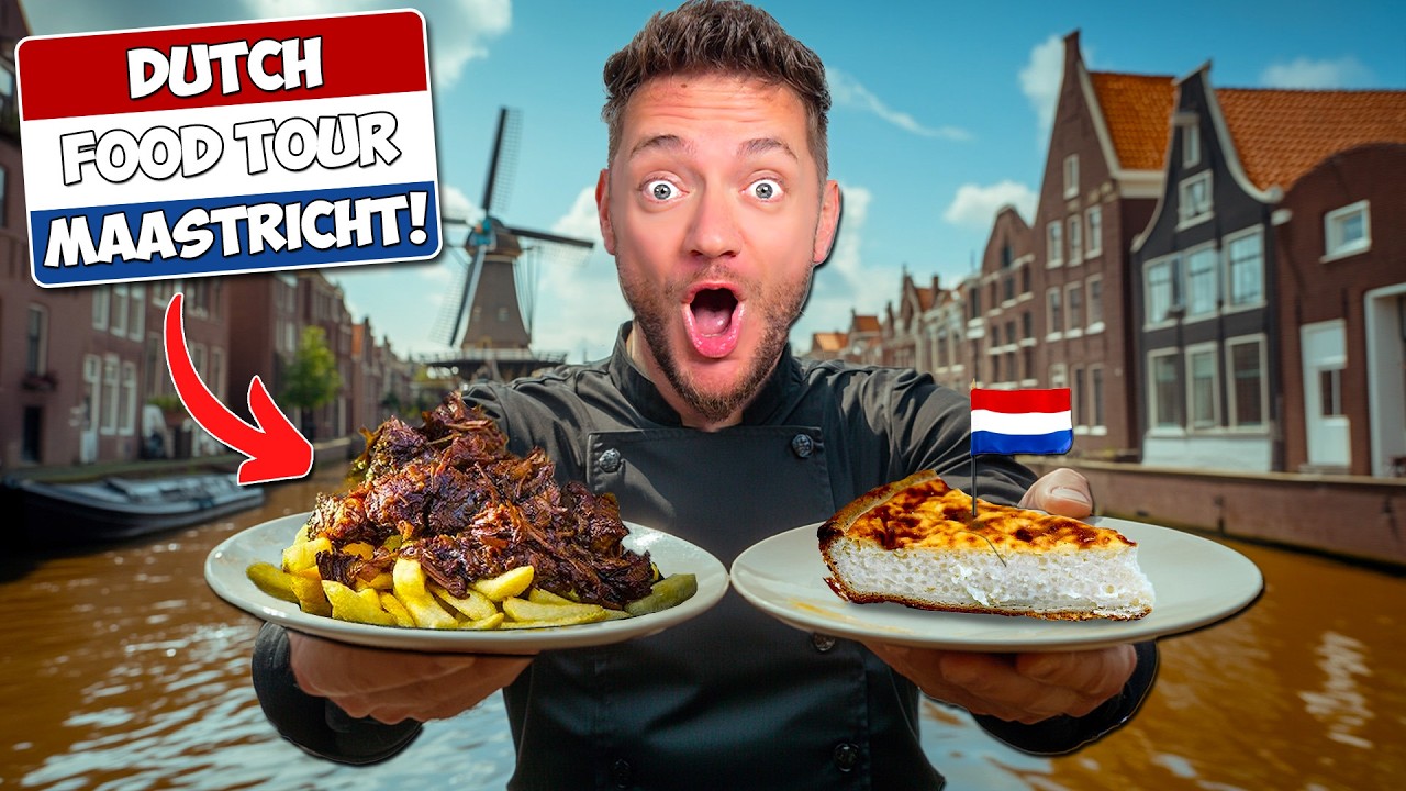 DUTCH FOOD TOUR!  (First Time in Maastricht, Netherlands)