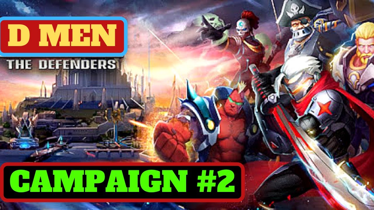 D-MEN The Defenders Campaign #2 Gameplay, summons, my Elite and Legendary heroes
