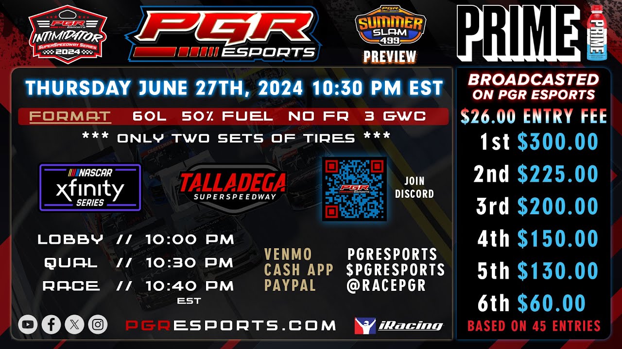 PGR eSports | Intimidator Superspeedway Series | Talladega Superspeedway | PGR eSports