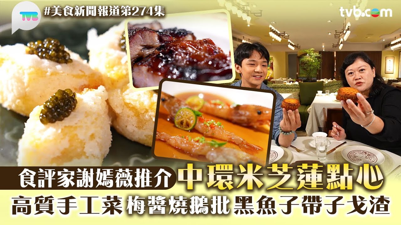 美食新聞報道｜中環米芝蓮點心 食評家謝嫣薇推介！高質手工菜：梅醬燒鵝批/黑魚子帶子戈渣｜TVB Plus