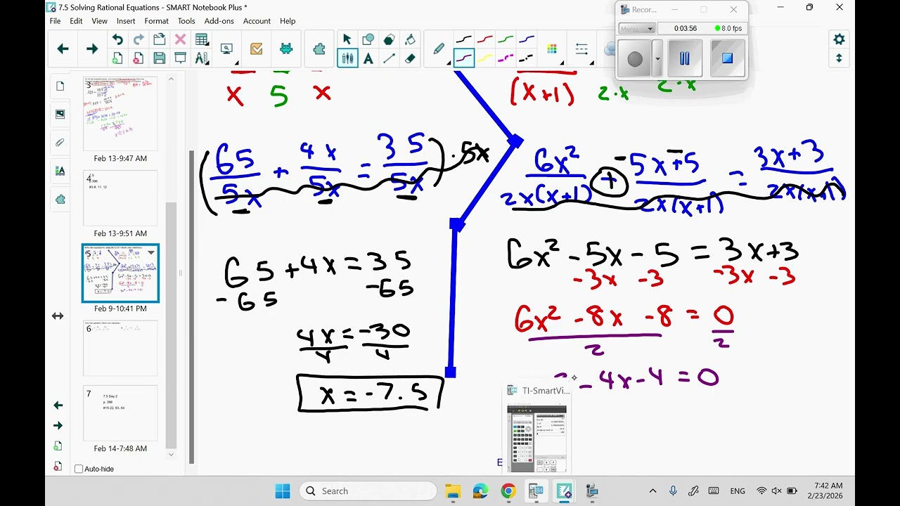 7 5 day 2 Algebra II