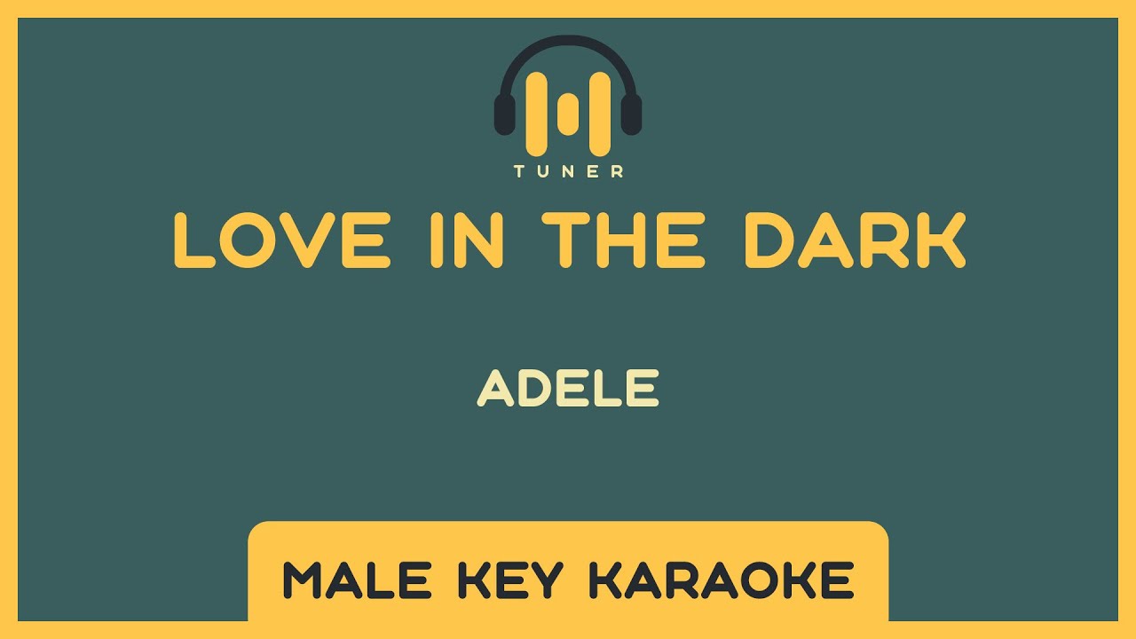 Love in the Dark - Adele - Karaoke (Male Key) | Master Tuner
