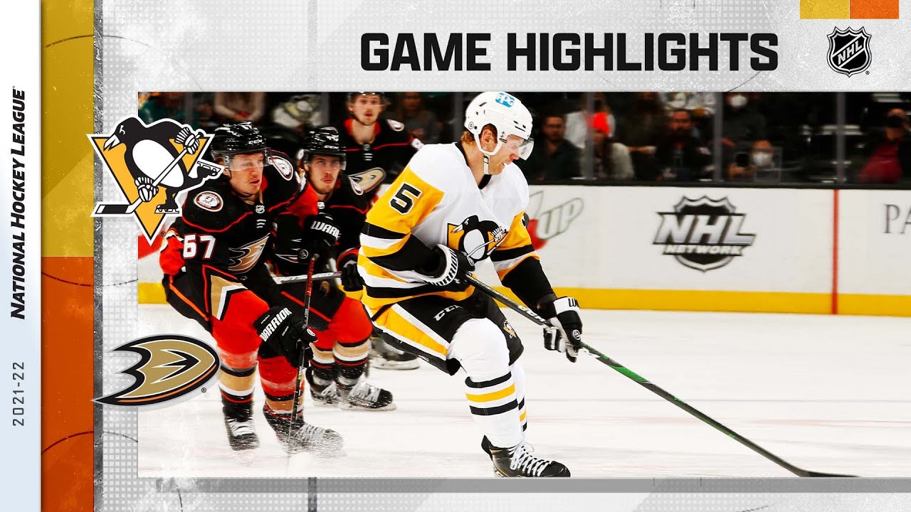 Penguins @ Ducks 1/11/22 | NHL Highlights
