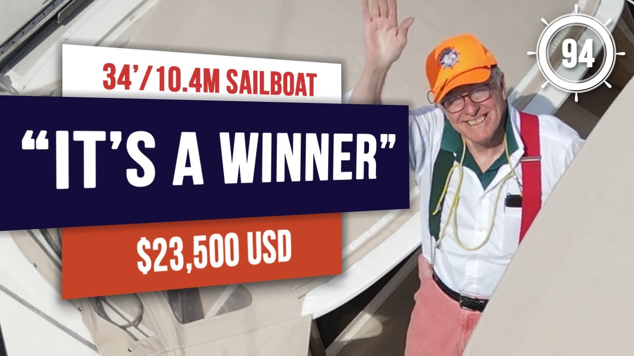 $23,500 USD  Comfort Racer/Cruiser 34'/10.4m O'day 34 - EP94  #sailboattour #sailboatforsale