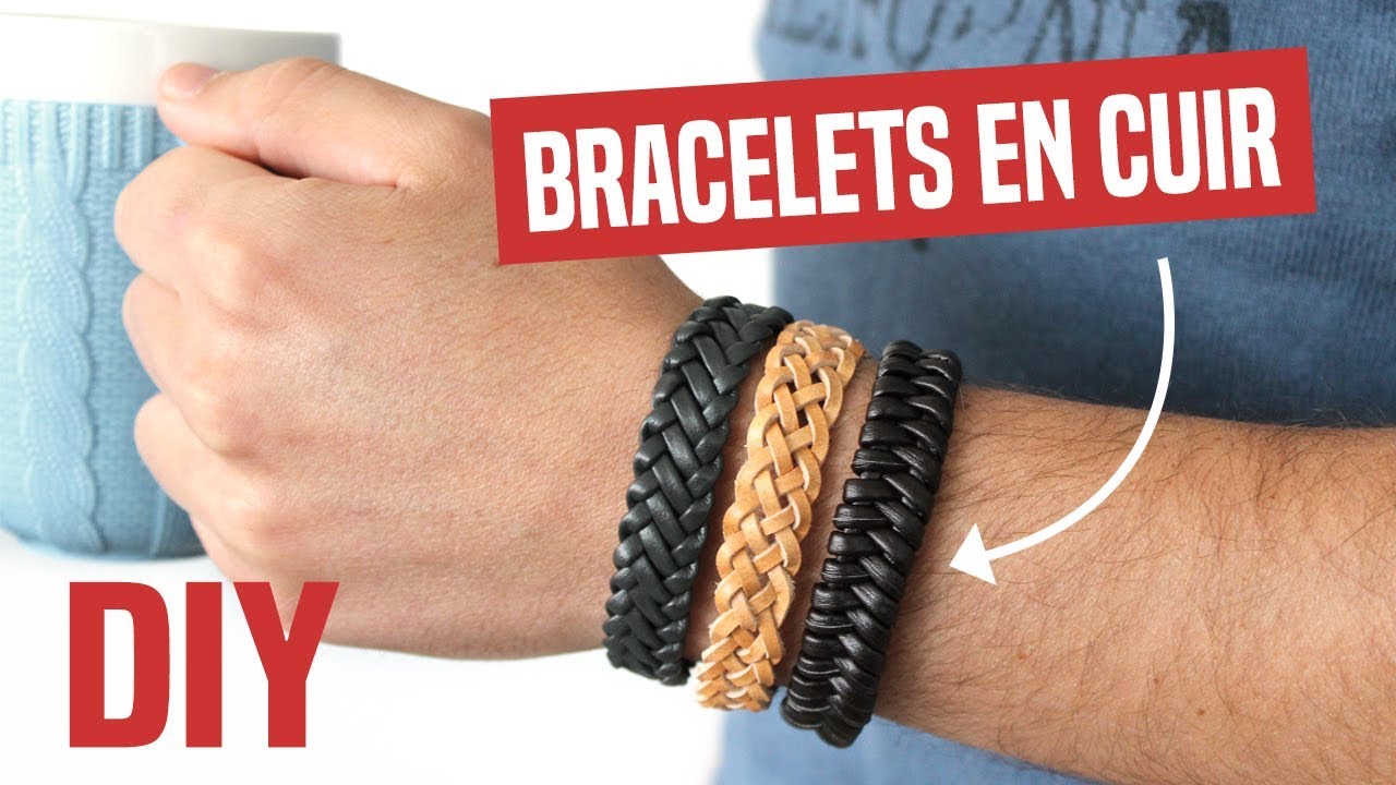 TUTORIEL | 3 Bracelets Homme Cuir Tressé - Idées Cadeaux Homme St Valentin
