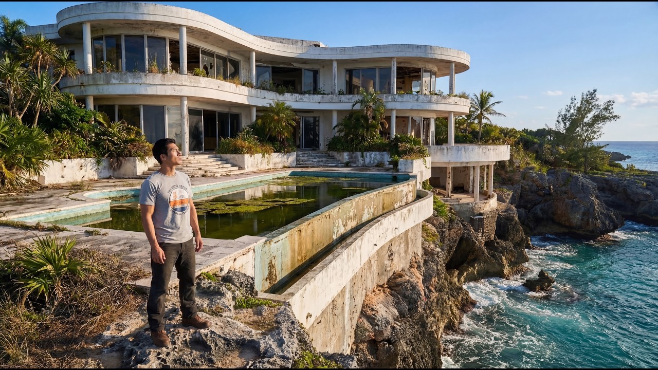 Abandoned Mega Mansion Renovation Into a Luxury Coastal Retreat with Stunning Epoxy Floors