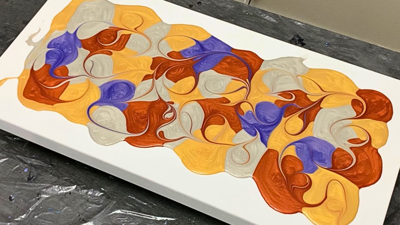 FIERY Copper and Golden Metallics! Gorgeous Acrylic Swipe!