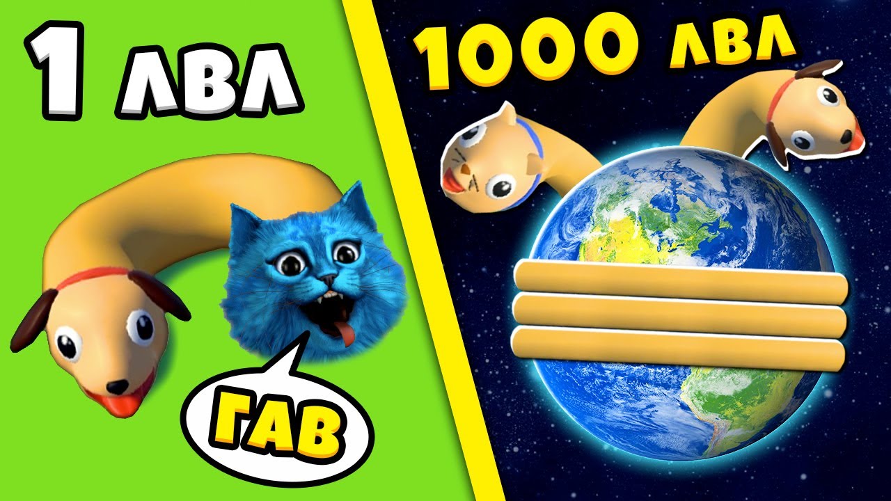 😺 ЭВОЛЮЦИЯ ДЛИНЫ КОТОПСА 🐶 Максимальный Уровень Cats & Dogs 3D Noob vs Pro vs Hacker КОТЁНОК ЛАЙК
