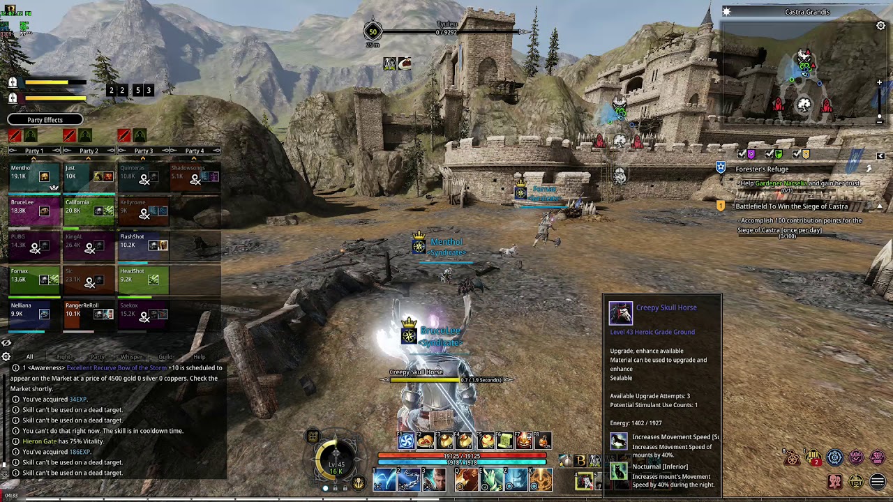 [Bless Online] [F2P] Siege of Castra Paladin PVP 2018 11 07 12 02