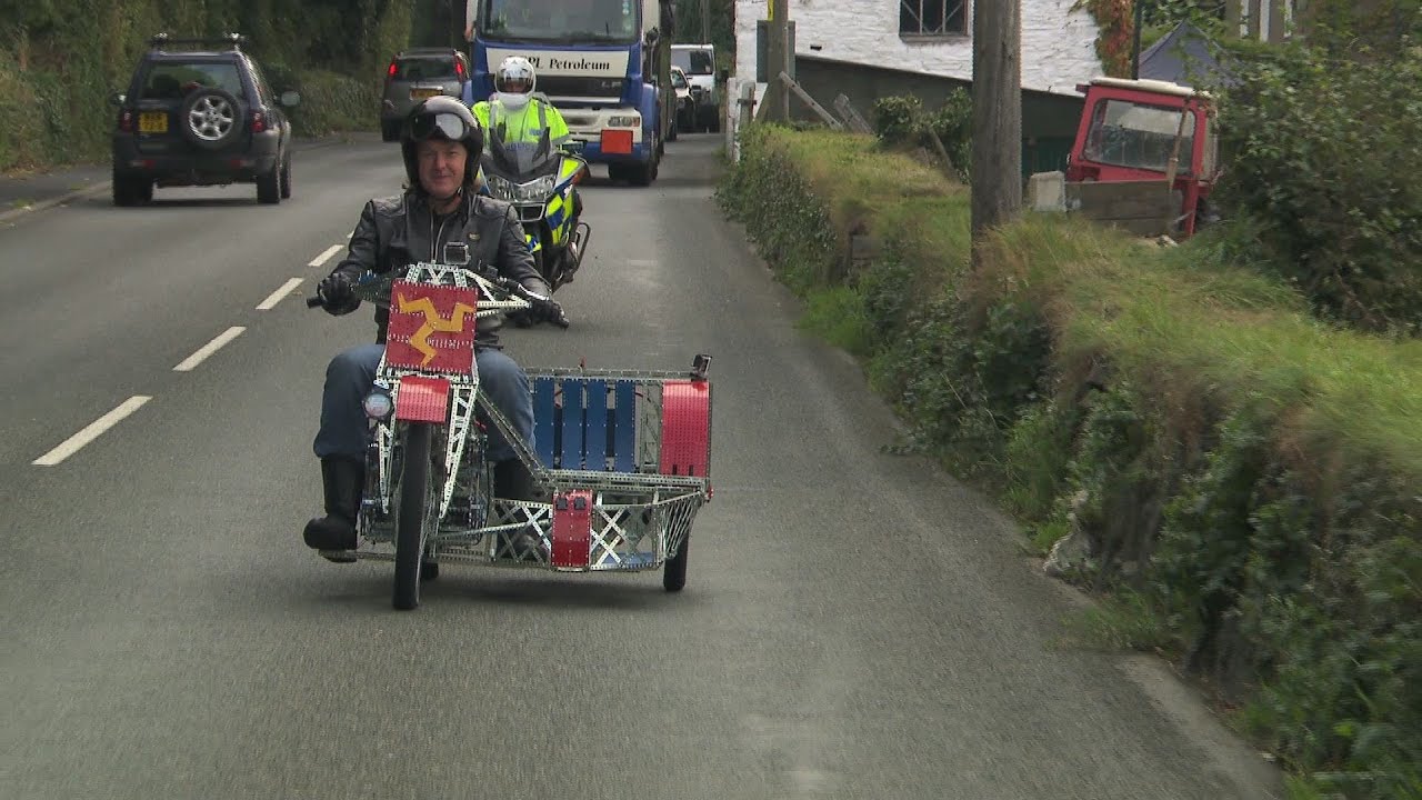 James May rides his Meccano motorbike - James May's Toy Stories: The Motorcycle Diary - BBC