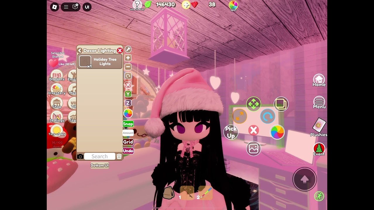 Changing the picnic blanket pattern and adding some lights in Picnics n Plushies (ROBLOX)