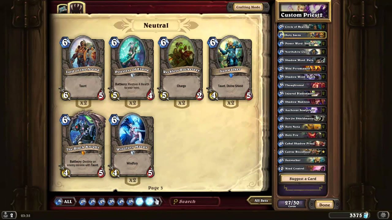 [Hearthstone FR] Construire et adapter le deck Prêtre