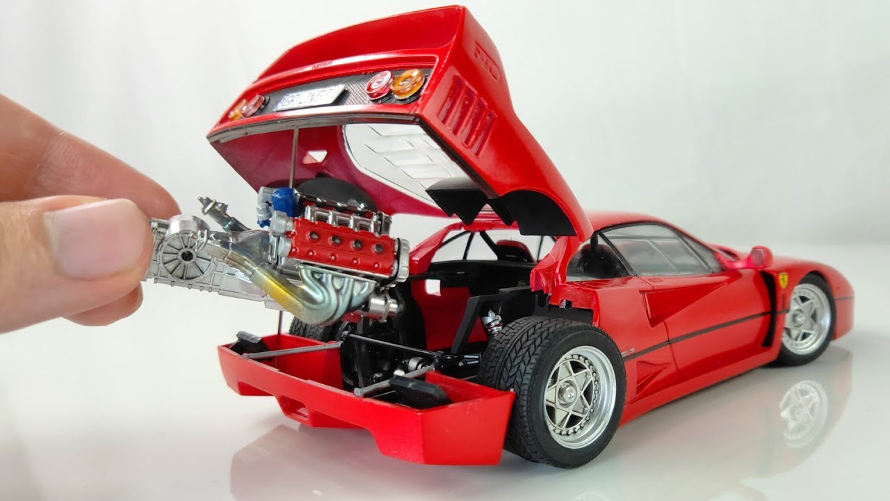 Сборка идеального крошечного Ferrari F40 с полной сборкой Шаг за шагом