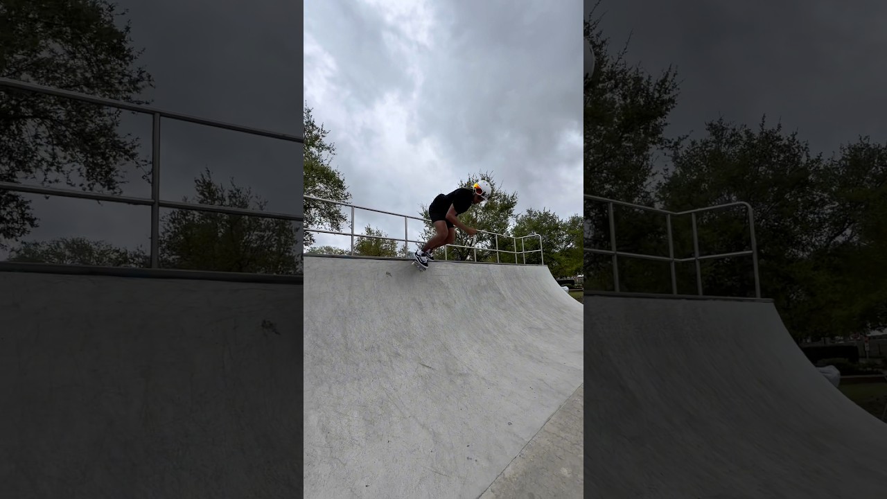 Wind almost blew me off the board 😂 #skateboarding