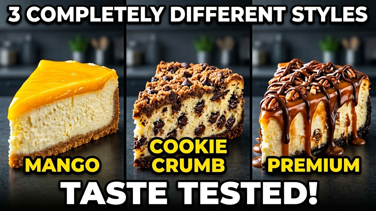 Три вида чизкейка, которые имеют совершенно разный вкус.