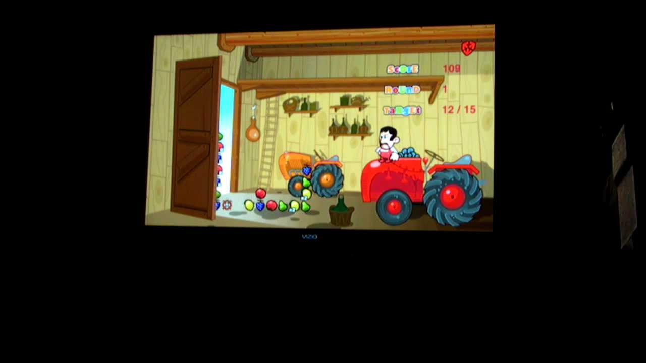 Demoing Fruit Splat TV Widget Game on Vizio SV472XVT LED