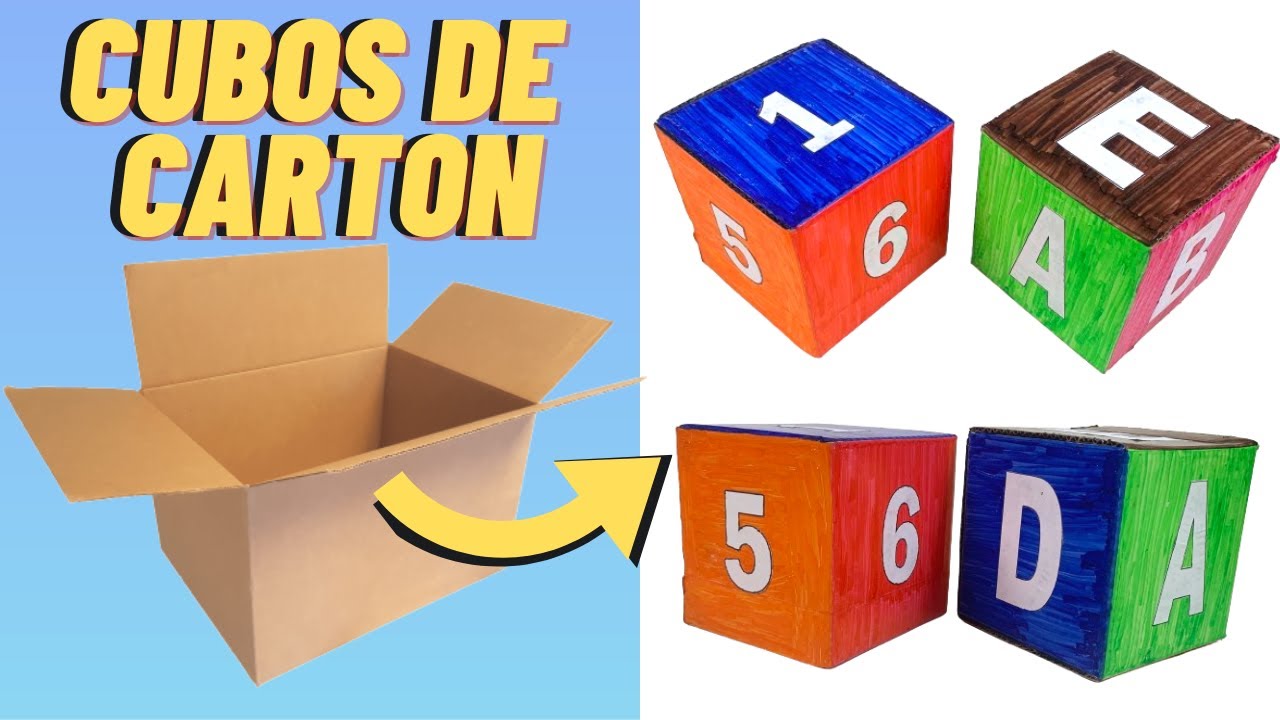 🔥🎲Como hacer un DADO de CARTON para niños [ Como hacer un CUBO de CARTÓN para niños ]