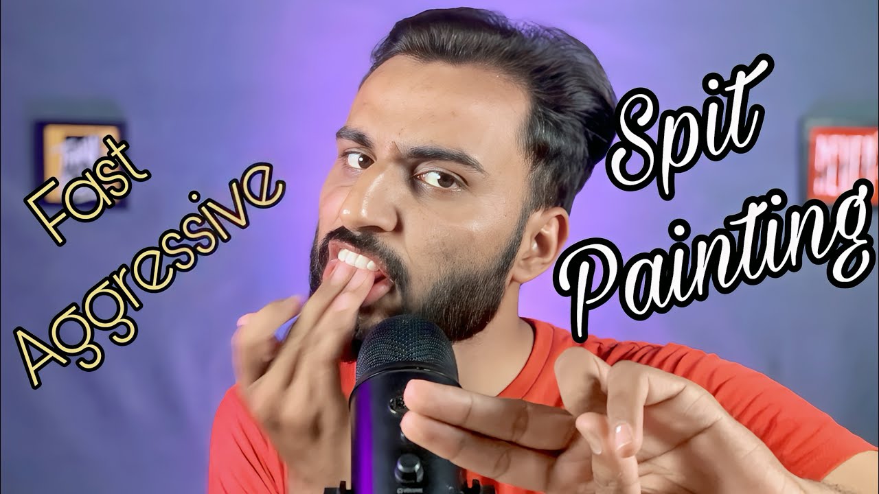 ASMR SPIT PAINTING (FAST & AGGRESSIVE) #asmrspitpainting #asmrfastandaggressive #asmr