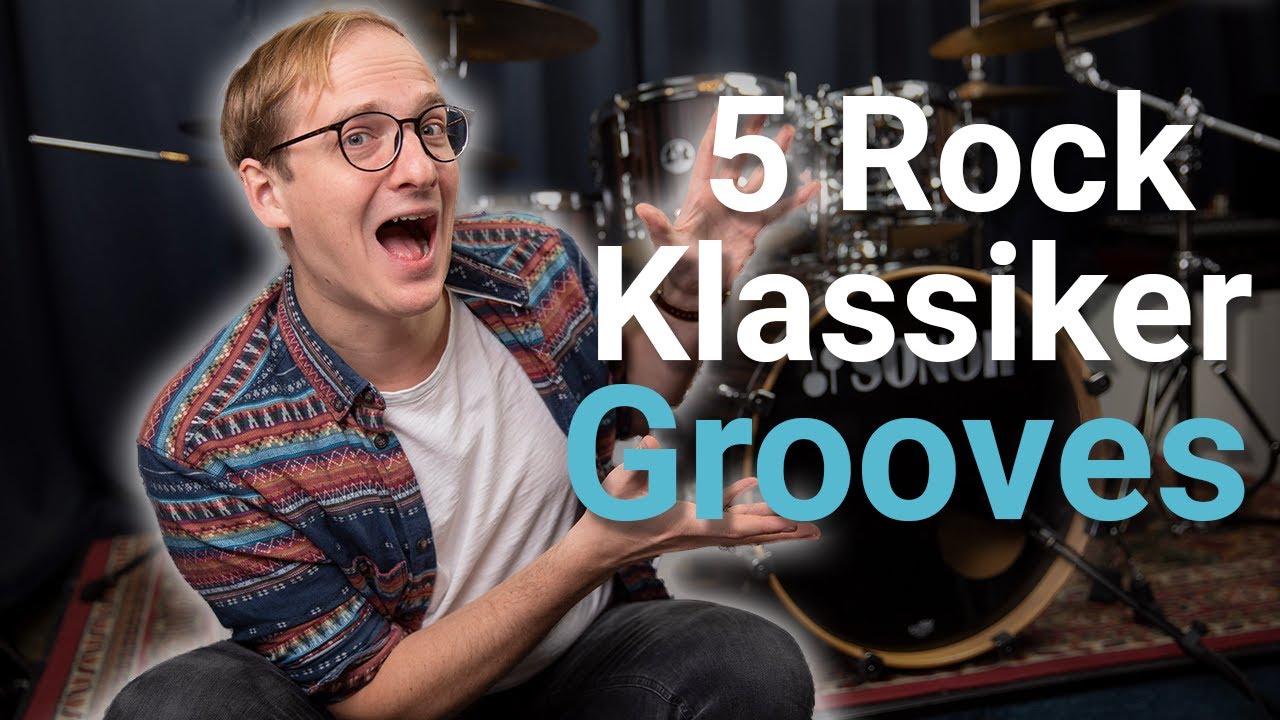Schlagzeug Rock Beat – [5 Rock Grooves aus bekannten Rock-Klassikern]