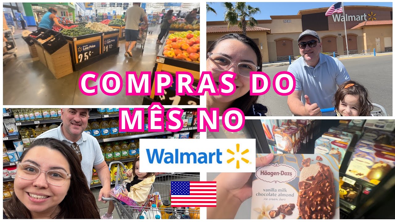COMPRAS DO M&Ecirc;S DE MAIO NO WALMART DOS EUA/ COM VALORES PARA 4PESSOAS.