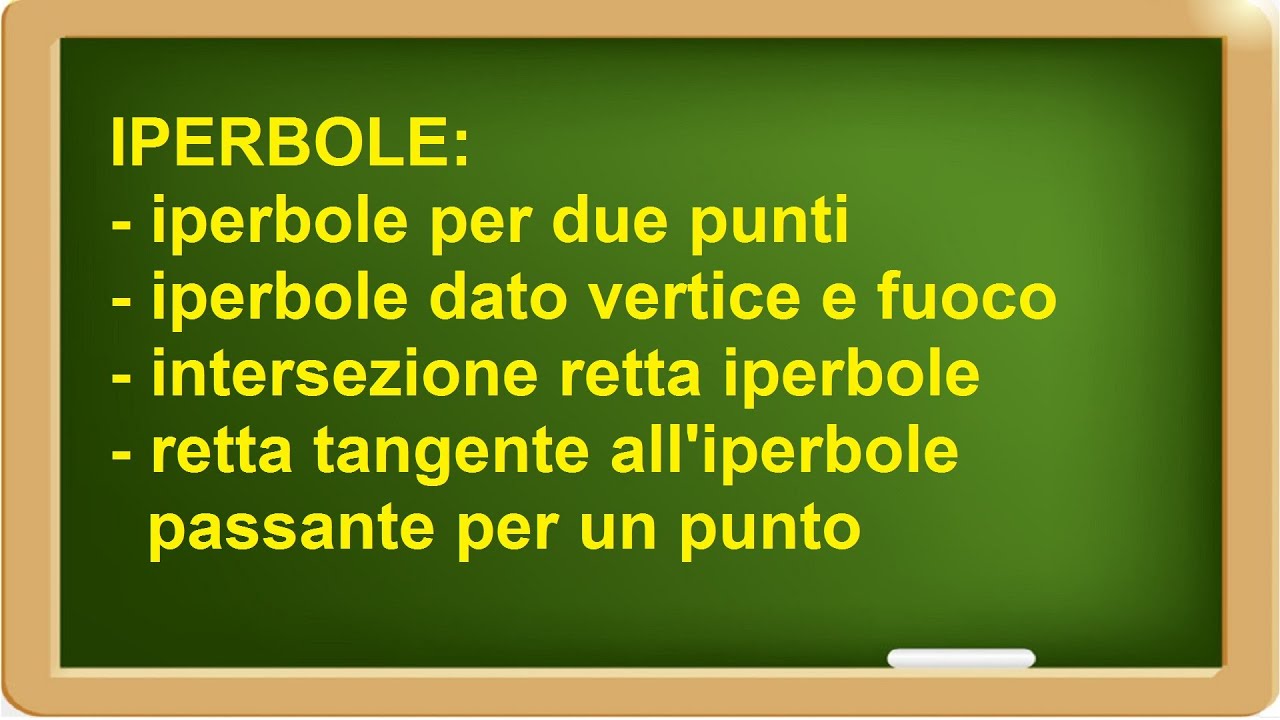 iperbole esercizi: calcolo equazione iperbole ed intersezione con altre curve