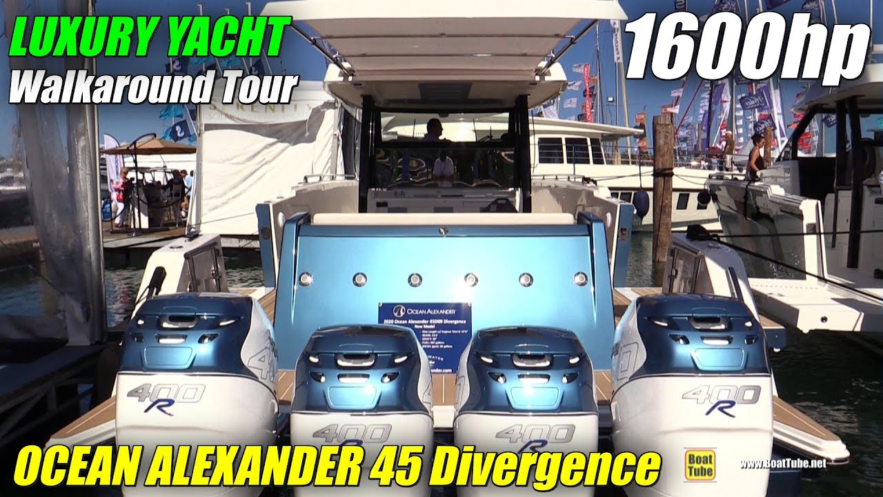 2020 Ocean Alexander 45 Divergence Motor Yacht - Walkaround Tour - 2020 Miami Boat Show
