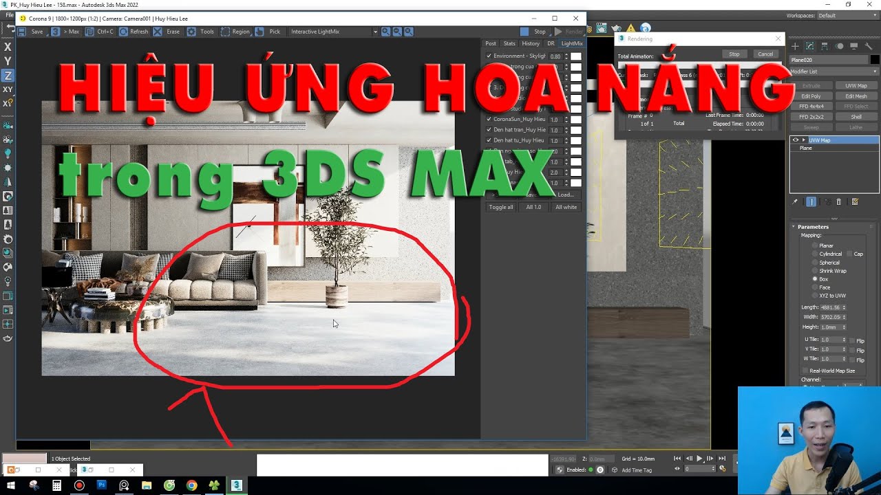 ✅ Tạo Hiệu ứng Hoa Nắng trong Corona 3ds Max | Huy Hiếu Lee