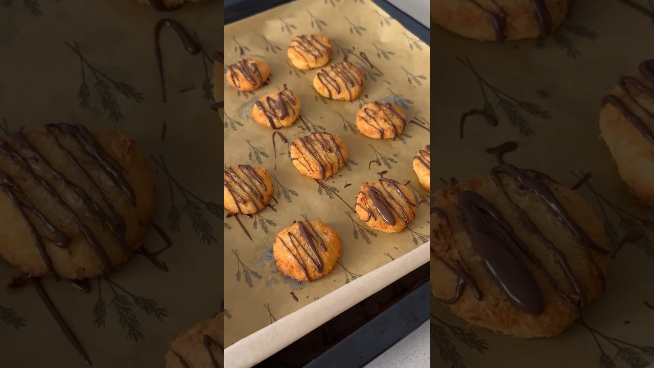 Galletas de coco 3 ingredientes #galletascaseras #galletasdecoco #recetasrapidas #pocosingredientes