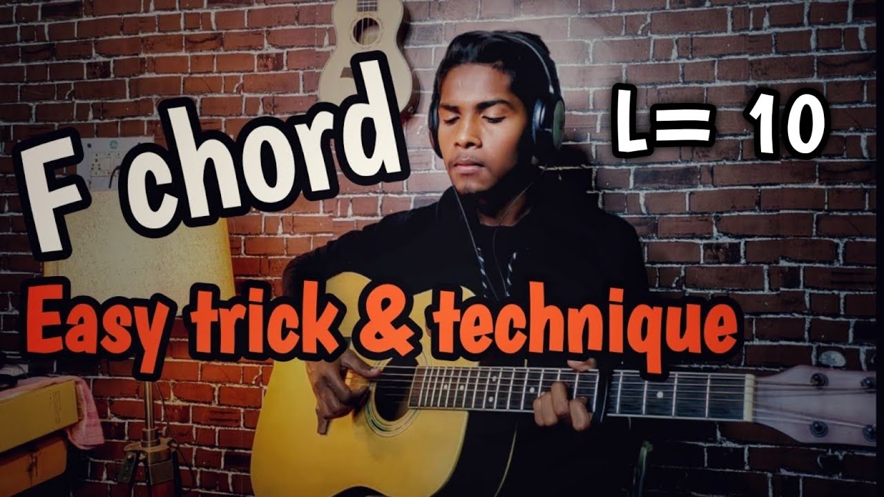 How to play f major chord on guitar easily|lesson=10|Sandeep mehra
