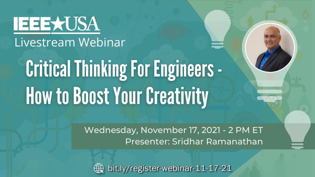 Livestream Webinar: Critical Thinking For Engineers - How to Boost Creativity