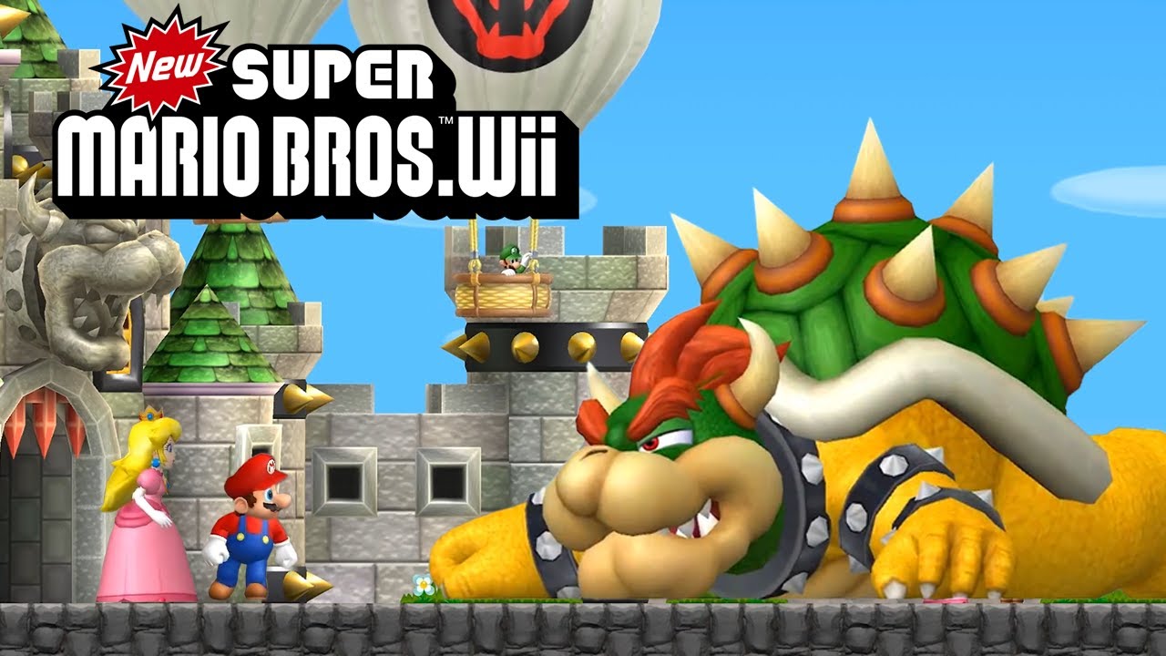 New Super Mario Bros Wii Worlds 1 - 9 Full Game (100%)