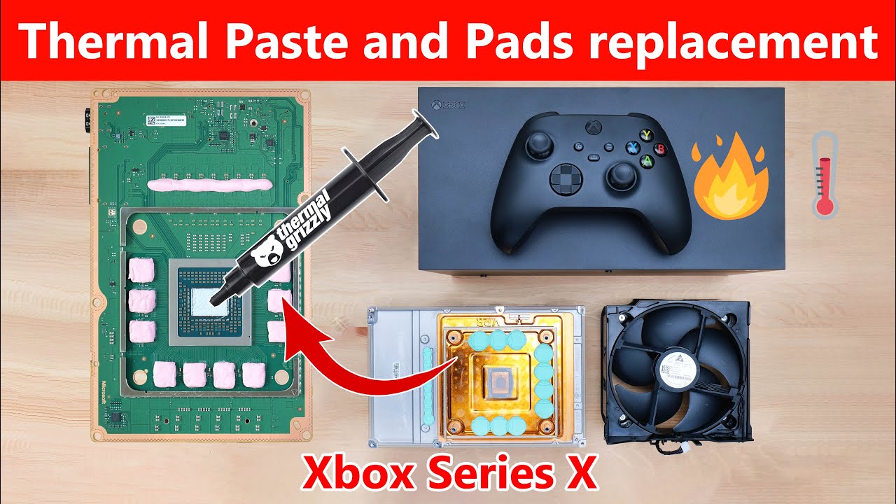 Замена термопасты и прокладок Xbox Series X, а также чистка системы охлаждения