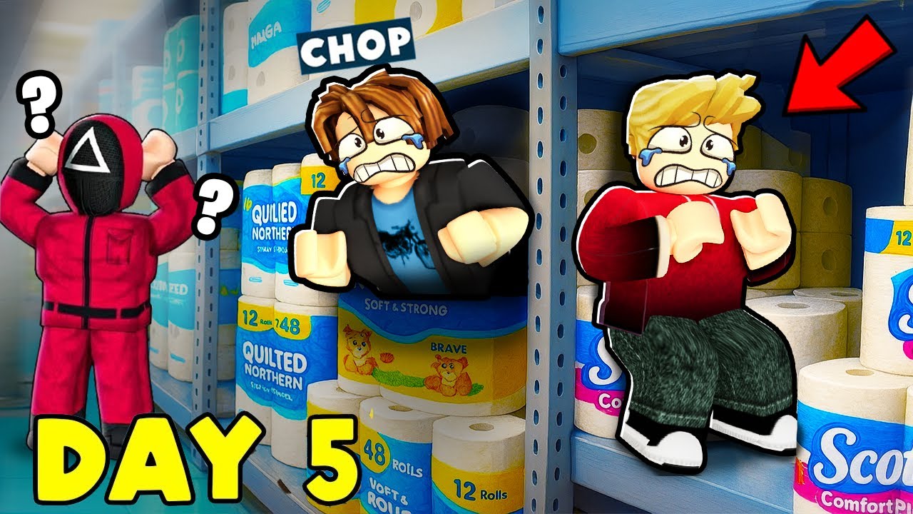 ROBLOX CHOP AND FROSTY SURVIVE 99 NIGHTS IN SCARY MART PART 2