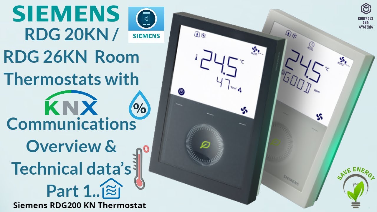 Siemens RDG 20KN & RDG 26KN Series: KNX Thermostats Overview & Technical Data | Smart HVAC Solutions