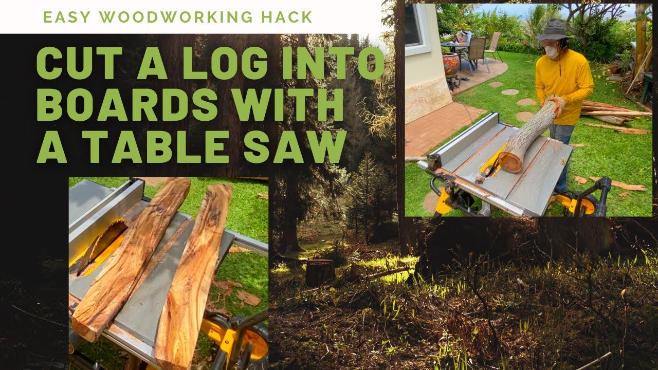How to Cut a Log into Boards with a Table Saw
