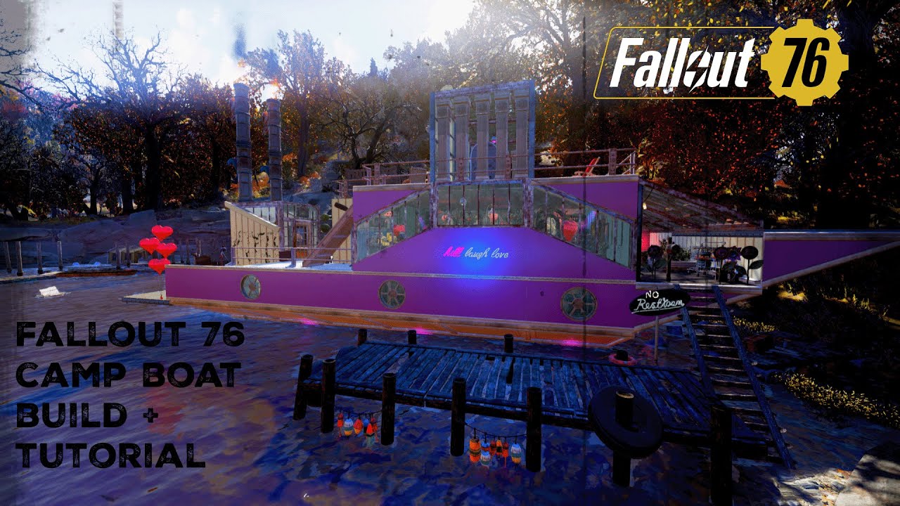 FALLOUT 76 CAMP | BOAT BUILD + TUTORIAL.
