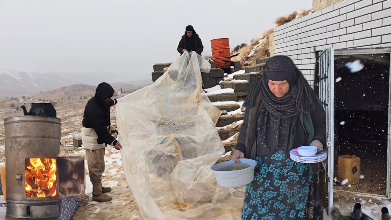 Battling the Winter Storm: Grandma's Quest for the Safety of the Magical Cave