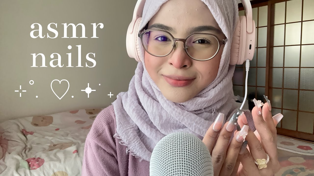 ASMR ♡ FAST NAIL CLACKING, HAND SOUNDS, MIC SCRATCHING, MOUTH SOUNDS 🎀💅🏻✨