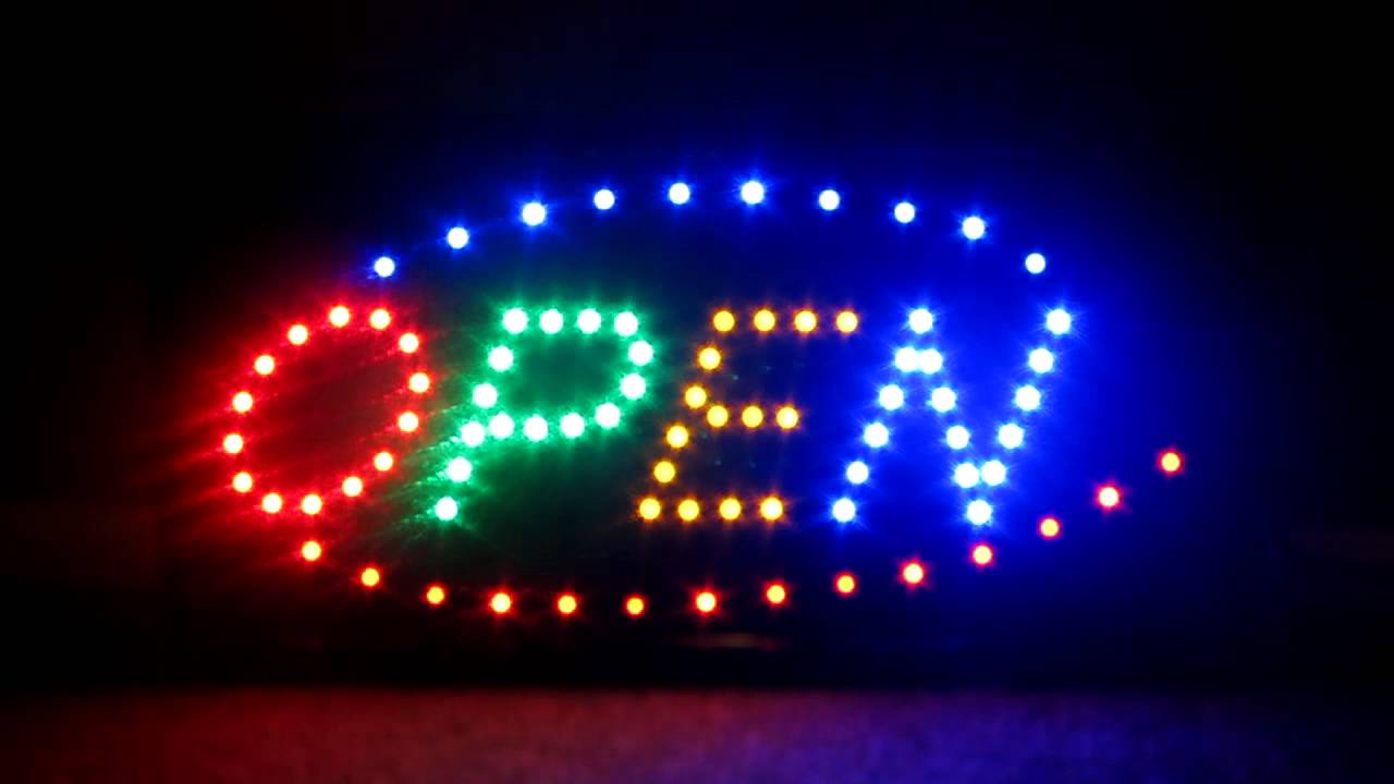 eBay a1groups LED light Bright OPEN SIGN FOR COFFEE/STORE OPENING